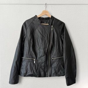 Alfani Black Faux Leather Jacket